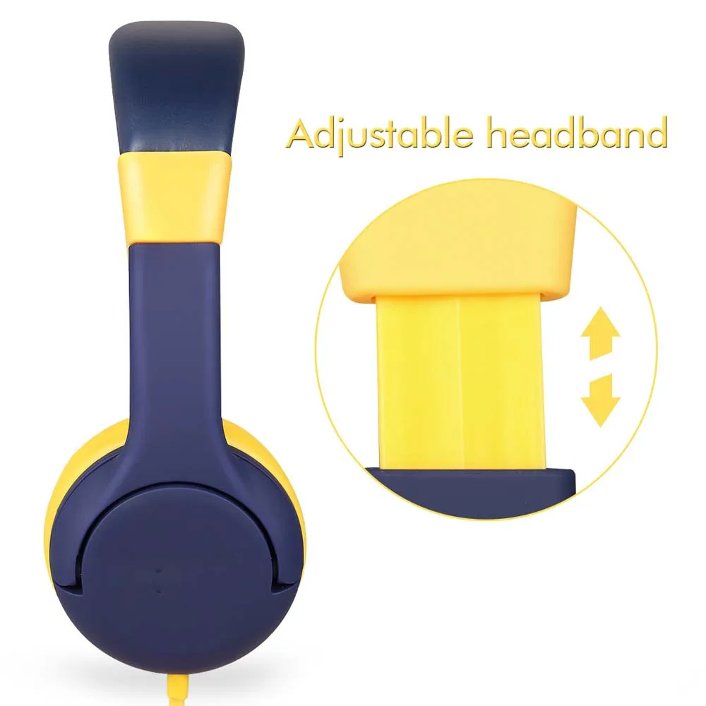 JINSERTA Portable Kids Headphones Safely Children Over Ear Headset Birthday Gifts with Adjustable Headband for Tablet Smartphone