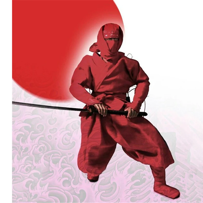 

1/6 Deep Red Samurai Clothes Set for 12'' Action Figures Bodies Accessories