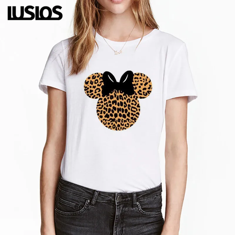 

LUS LOS Leopard Mouse Multiple Pattern Selectable Tees Korean Style Funny T-Shirts Aesthetic Pictures Printed Streetwear Tops