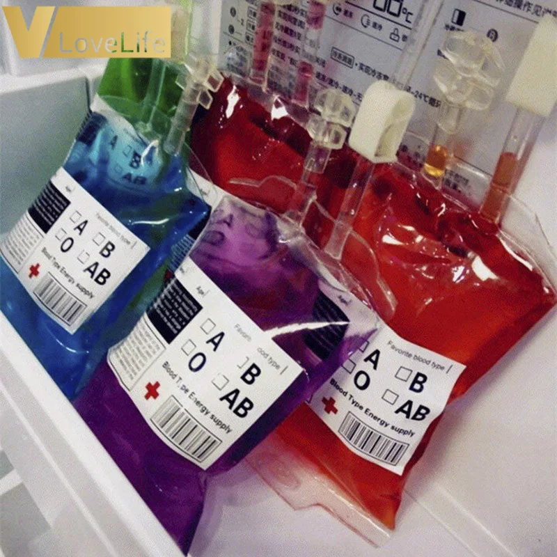 10 шт 350 мл прозрачный мешок крови ПВХ многоразовый пакетик для энергетических напитков Хэллоуин Сумка для декорирования реквизит вечерние принадлежности