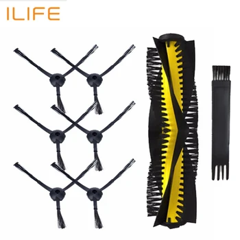 

Vacuum robot cleaner parts 6Pcs side brush+1pcs main brush for Chuwi ILIFE V7 V7S v7s pro kitfort KT520 Robot Vacuum Brush