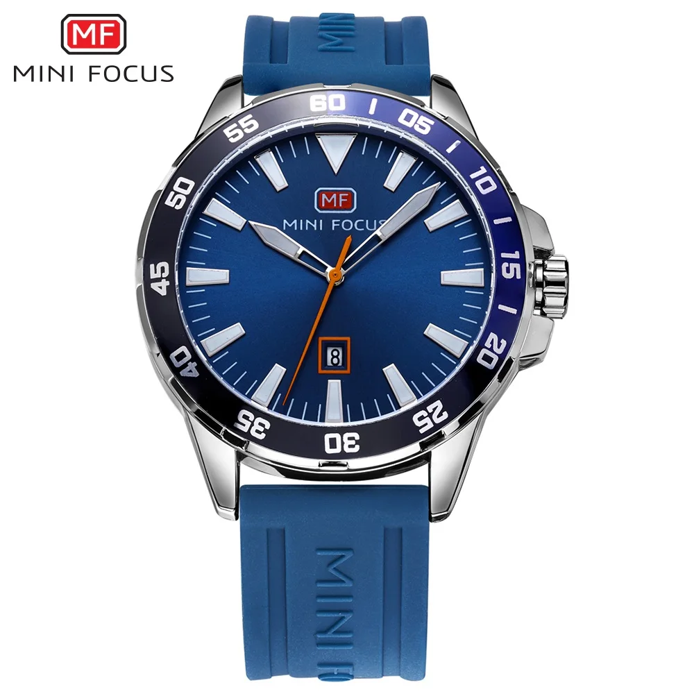 MINIFOCUS 30 м Водонепроницаемый Для мужчин часы спортивные кварцевые часы модные роскошные силиконовой лентой часы Montre Homme Relógio Masculino
