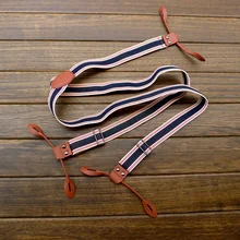 Воловья кожа кнопка подтяжки для мужчин и женщин