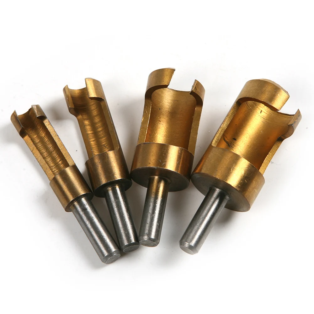 

4pcs Titanium Wood Plug Cutter Tenon Hole Claw Drill Bit Dowel Tool Set 6-16mm