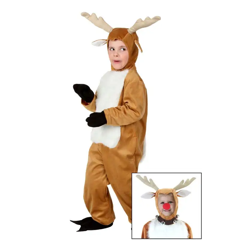 Toddler Deer Costume With Antlers Cute Deer White Brown Boys & Girls