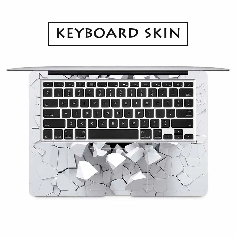 3D потрескавшаяся кожа для ноутбука Apple Macbook Air Pro Retina 11 12 13 15 дюймов Mac Dell HP Mi Notebook