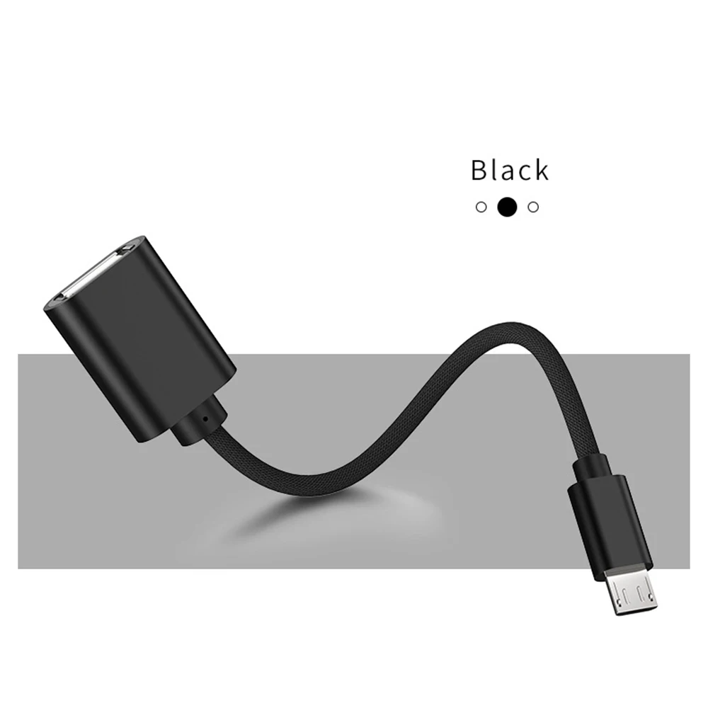 OTG type C USB 3,0 кабель-адаптер type C Micro USB для OTG для Xiaomi max 2 samsung huawei планшет мышь клавиатура с OTG - Цвет: Micro USB black