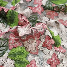 3D вышитая кружевная ткань платье cheongsam пользовательские ткани