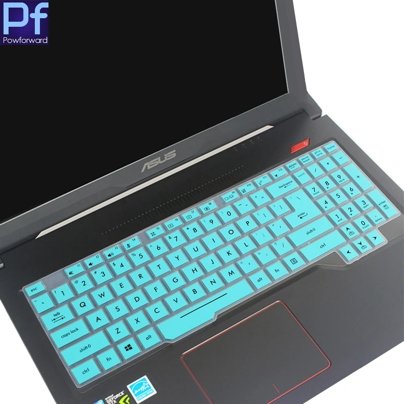 Силиконовый защитный чехол для клавиатуры ноутбука ASUS ROG STRIX HERO II GL504G GL504GM GL504GS 15,6'' - Цвет: whiteblue