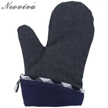 Neoviva термостойкие хлопок джинсовые печь Прихватки для мангала для взрослых набор из 2 Стиль Тиффани Проверено ВМС грязи Доказательство микроволновая печь прихватки для мангала комплект
