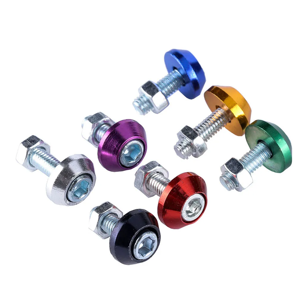 

New 20PC Colors Car License Fender Washer Screw Anodized Aluminum M6 Steel Bolt License plate frame fender Guardabarros