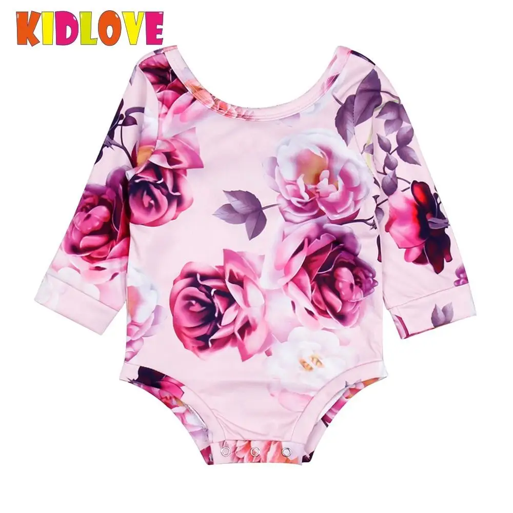 Kidlove новорожденных младенческой малыш для маленьких девочек цветочные ползунки