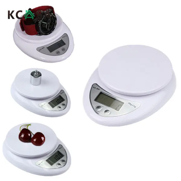 KCASA KC-S108 принимает массу весом до 5 кг/1 г Цифровой ЖК-электронный Кухня весы Баланс Еда выпечки определение веса весы измерительный инструмент для Кухня