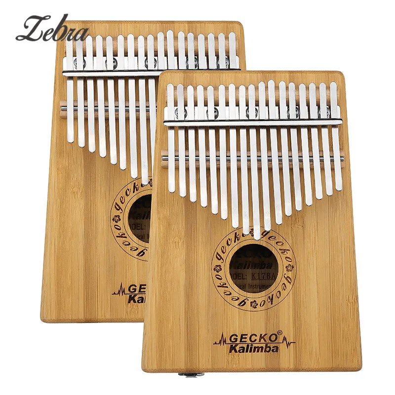 

K17BA 17 Keys Thumb Piano Finger Bamboo B Tone Exotic Style Kalimba Supply Tune Hammer Study Instruction Keyboard Instruments