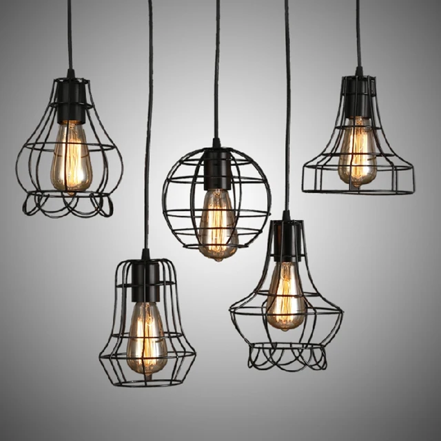cord lighting electrical loft retro vintage black industrial iron cage pendant lamp cord lights illumination for dining room bedroom cord lighting electrical loft retro vintage black industrial iron cage pendant lamp cord lights illumination for dining room bedroom