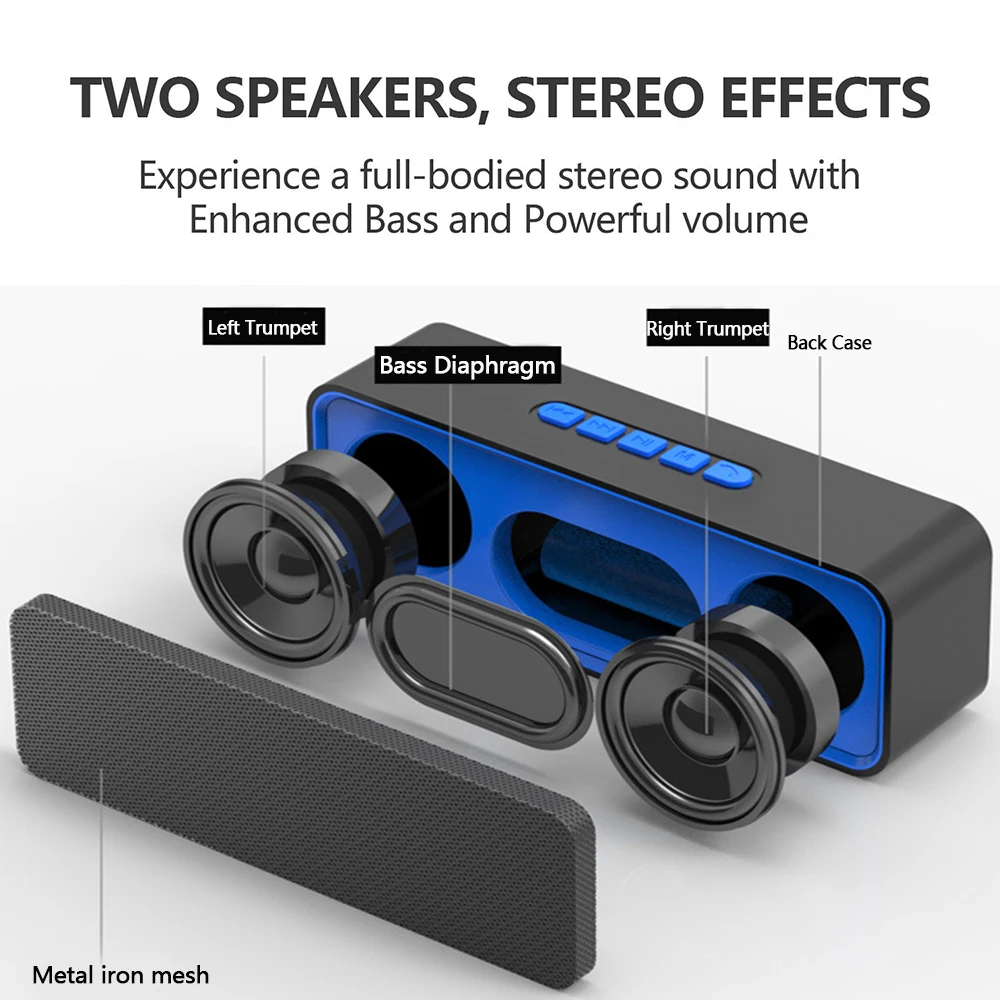 Bluetooth Колонка S11 компактная портативная с поддержкой TF AUX USB FM радио|Портативные