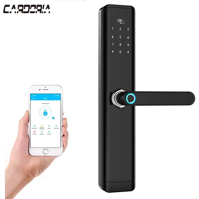 

Biometric Fingerprint Lock，Security Intelligent Lock Door Lock Digital Smart APP WIFI Touch Screen Keypad Password Lock