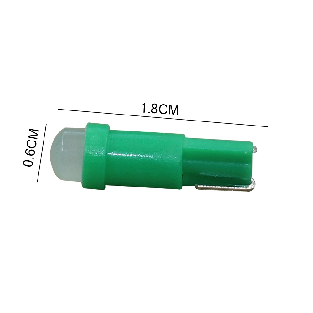 1 шт. T5 1 SMD светодиодный лампы керамическая, для приборной панели датчик прибора Авто светильник автомобильных ламп DC12V белый зеленый цвет желтый, синий; размеры 34–43 красного цвета