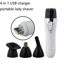 USB перезаряжаемая портативная электрическая бритва Леди все в одном Женский Триммер для бровей бикини машинка для стрижки волос наборы для Эпиляции