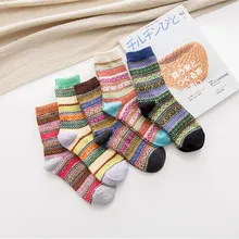 Шерстяные зимние носки в народном стиле с кроликом хипстерские Необычные слепые женские лоферы Роскошные теплые носки из альпаки унисекс 10 пар Harajuku жесткая