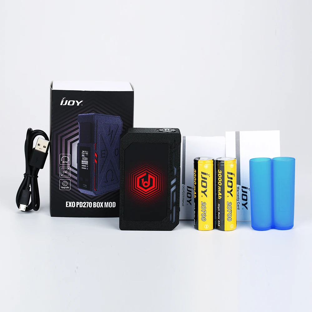 

Original IJOY EXO PD270 Box Mod 207W with 2pc 20700 Battery 6000mAh 207W EXO PD270 TC Mod E Cigarette Mod match RDA/RTA/RDTA