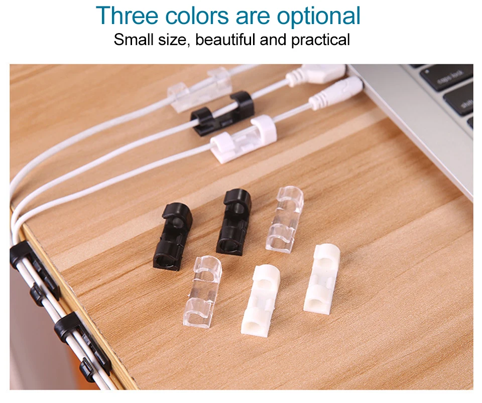 Wire Cable Management Organizer Desktop & Workstation Cord Clips Management Holder Data Telephone Line Cable Winder Sleeve (5)