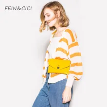 Поясная сумка, желтая поясная сумка, Женская Роскошная брендовая кожаная сумка черного и белого цвета, лето, высокое качество, Прямая поставка