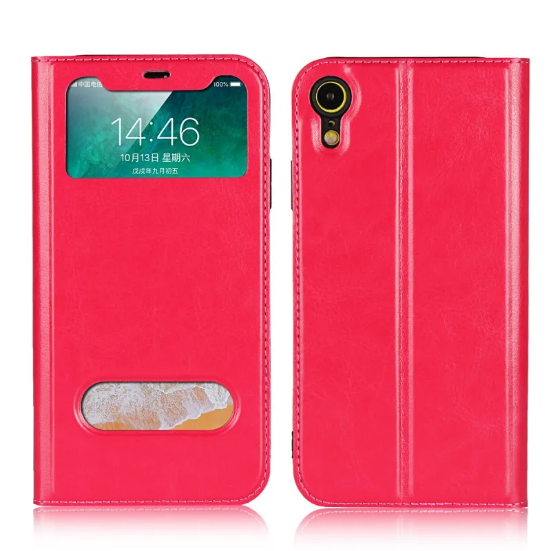 Window Case for iPhone XS XR XS Max Case Flip Cover Leather Stand Coque for Apple iPhone XS Max Cases Fundas Carcasas Capa Etui lifeproof case iphone 8