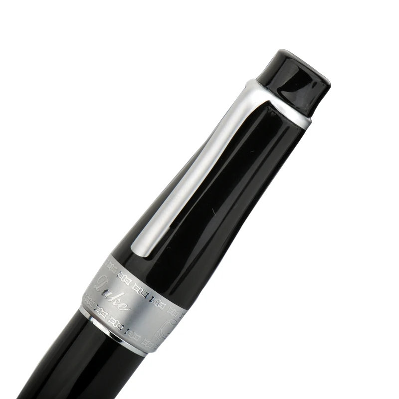 Duke Fountain Pen Preto Clipe de Prata