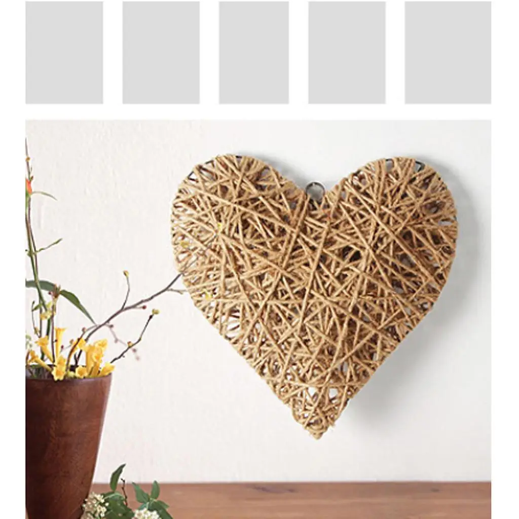 

Handmade Rustic Shabby Rope Heart Hanger Wedding Hanging Decoration