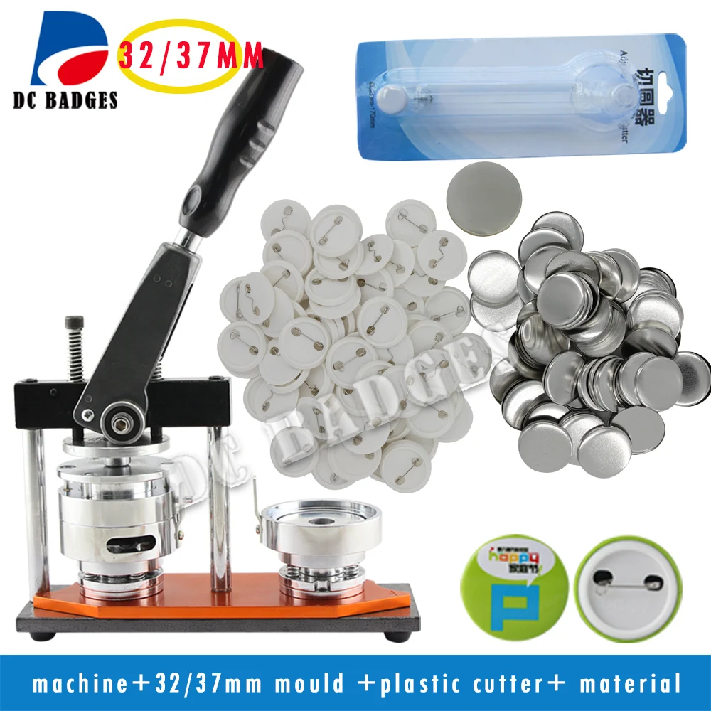 Buy Free Shipping button making machine with 32/37mm