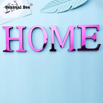 

Customized Words 3D Purple English Letters Acrylic Mirror Surface Wall Sticker Party Room Decor Alphabet DIY Art Wall Decals