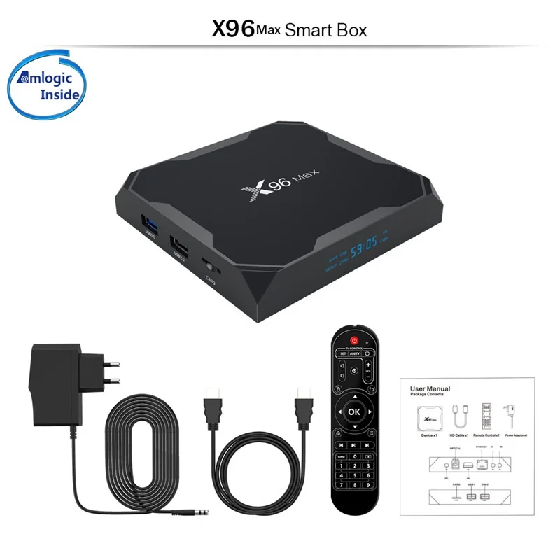 X96 Max Smart tv box Android 8,1 a 2,4G/5G Wifi Bluetooth 4,0 S905X2 Quad Core 4 K full HD 1080 P Netflix reproductor X96max Set-Top Box - 6