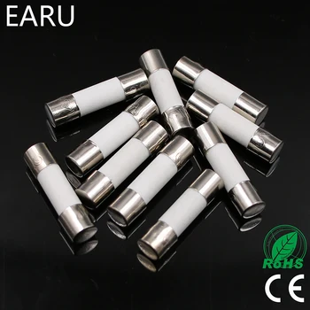 

10pcs Ceramic Fuse 5mm x 20mm Slow Blow T 0.5A 1A 2A 3A 4A 5A 6A 8A 10A 13A 15A 16A 20A 30A 250V Car Cigar Microwave Oven