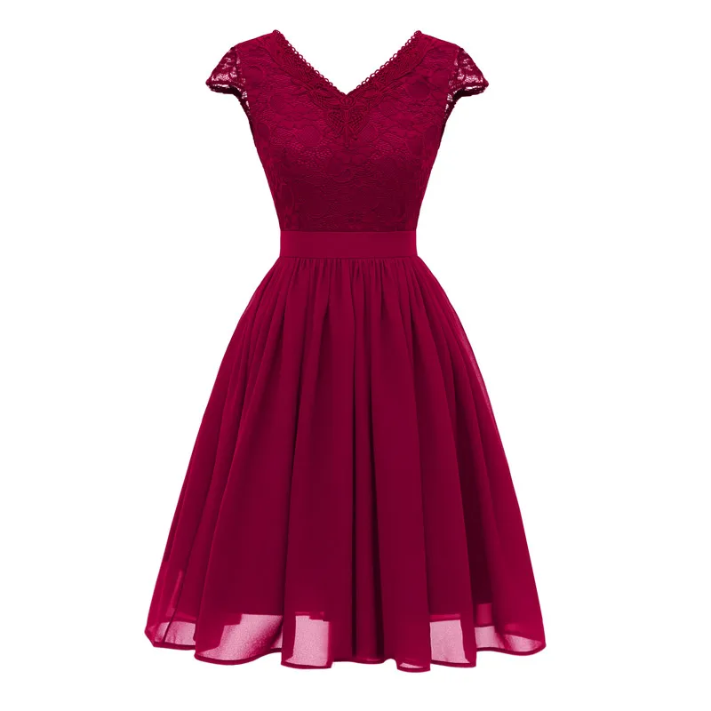 

robe de soiree Elegant lace Evening Dress The embroidery evening gown Banquet Party Dresses chiffon formal dress