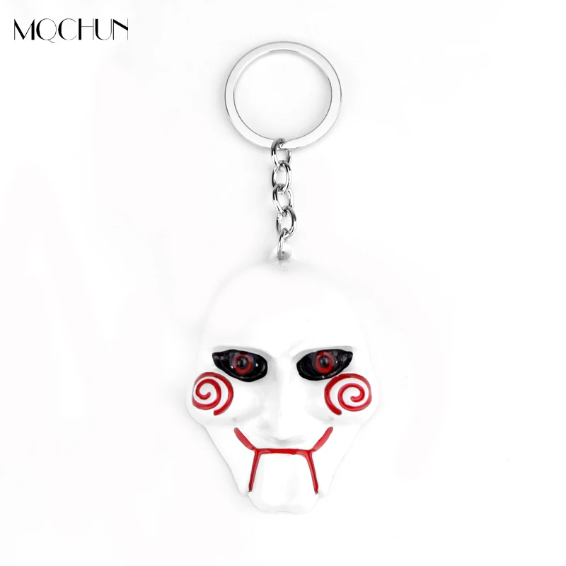 

MQCHUN Horror Movie Jewelry SAW Fantastic Four Funny Mask Pendant Keychains Keyrings Women Men Cosplay Birthday Christmas Gifts