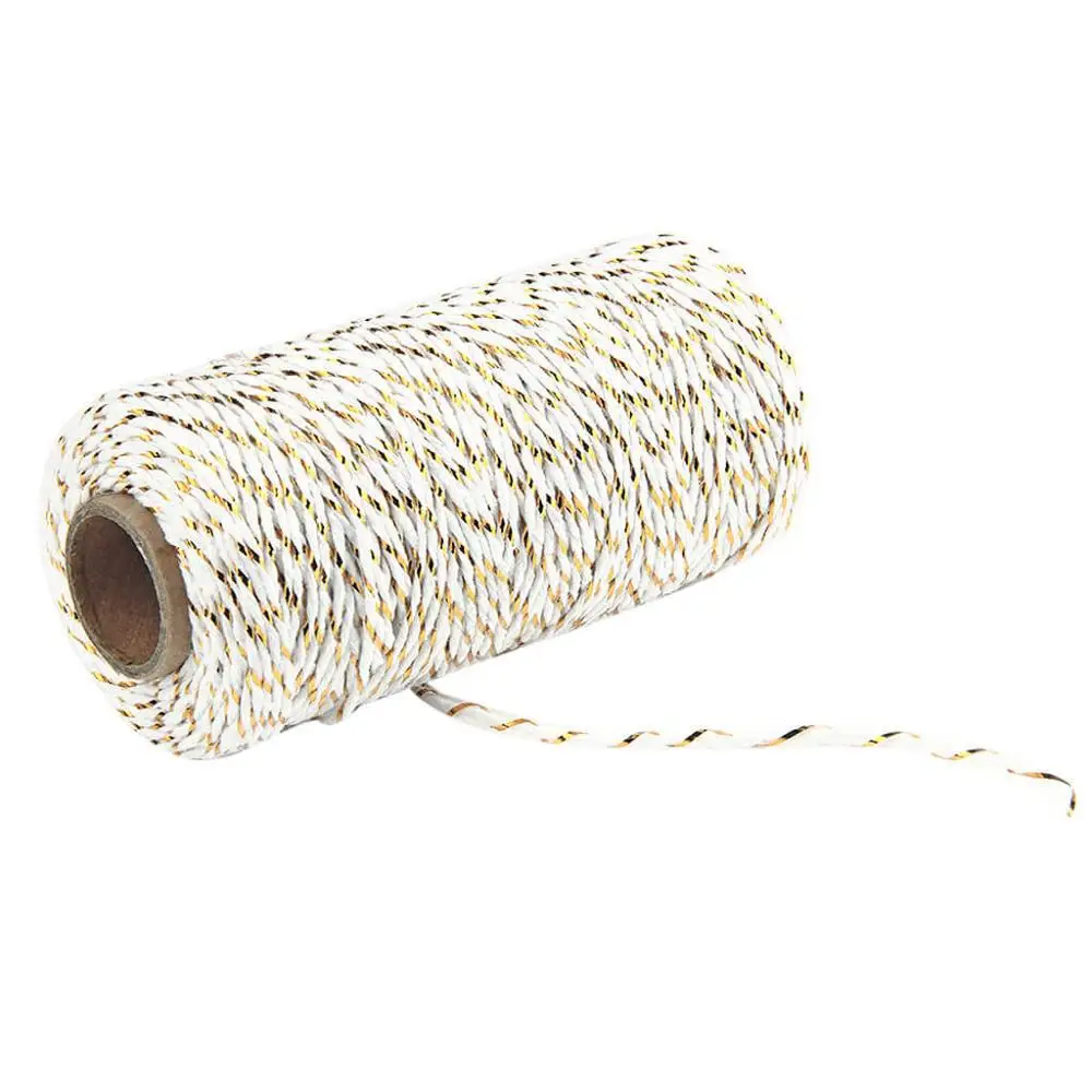 2 мм х 100 м натуральный хлопковый шнур ручной работы, веревка для макраме, веревочка для самостоятельной сборки, настенная вешалка для растений, шнурок для ремесла, вязание, красочные, L* 5 - Цвет: I