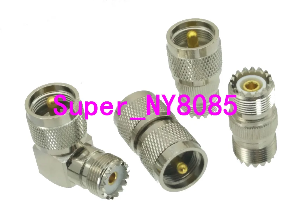 

UHF to UHF SO239 PL259 Right angle Straight 4 Type RF adapter connector
