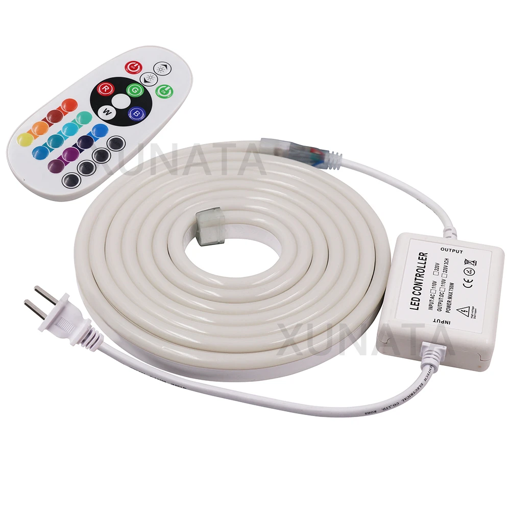 Гибкий светодиодный неоновый шнур RGB 220 В светильник м 25 50 110 м|Светодиодные ленты|