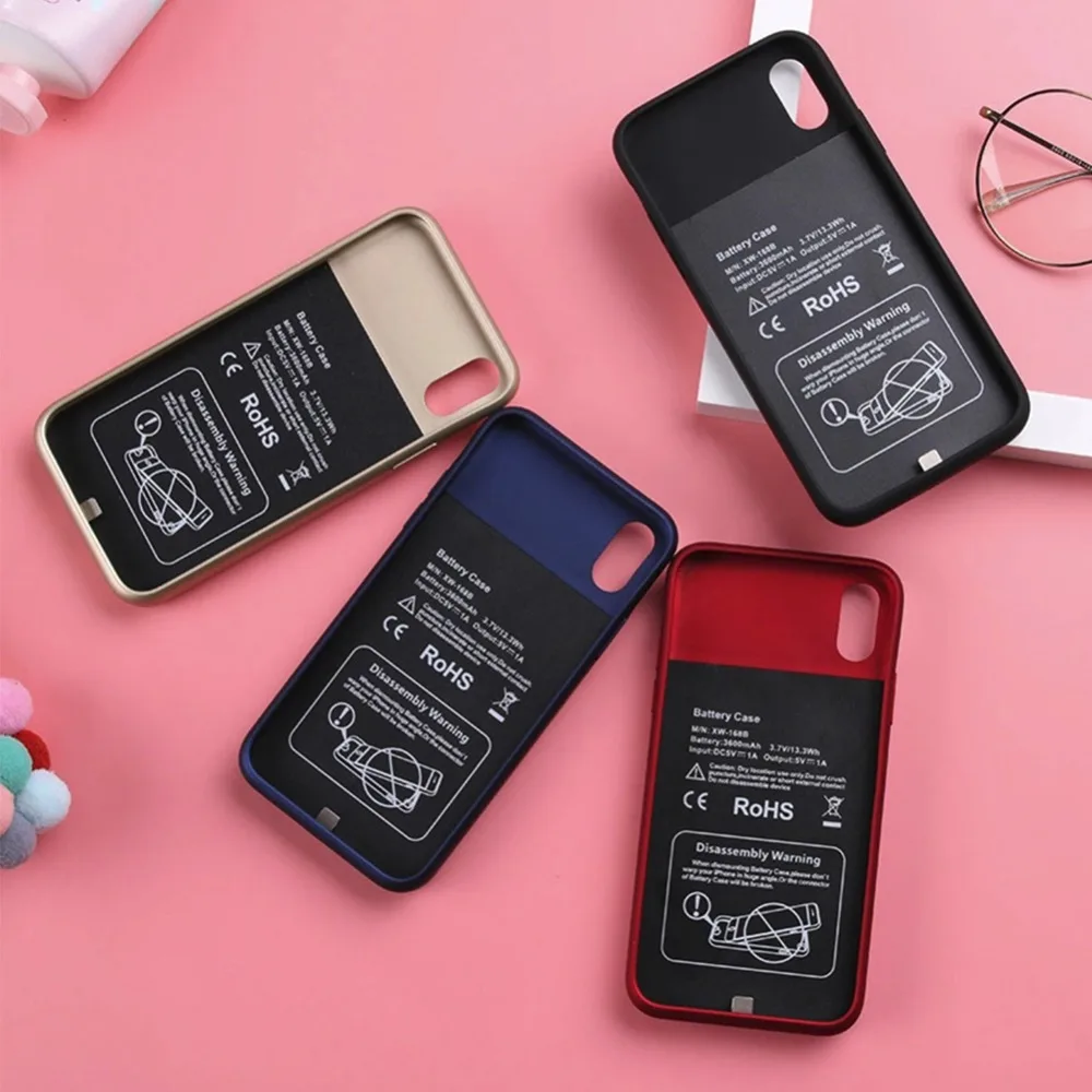 Для iphone X чехол для аккумулятора 3600 мАч Беспроводная зарядная подставка для смартфона зарядное устройство чехол внешний смарт-аккумулятор для iphone X чехол для аккумулятора