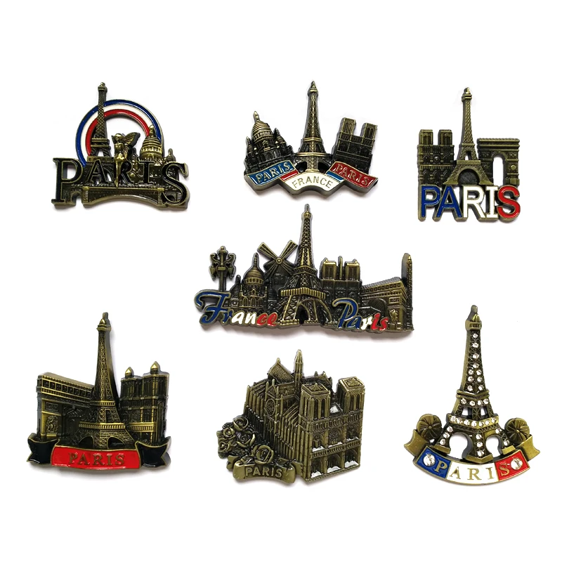 

3D Paris Tower Fridge Magnet French Famous Building Model Refrigerator Magnets Souvenir Kitchen Magnet Sticker Home Decorations