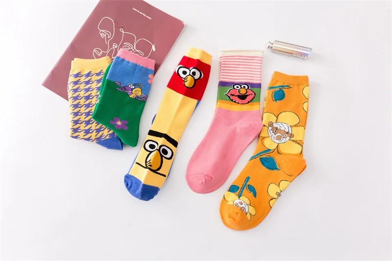 Kawaii/носки с героями мультфильмов; женские милые забавные хлопковые носки в Корейском стиле; носки для скейтборда в японском стиле Харадзюку; милые носки с фруктами; Meias