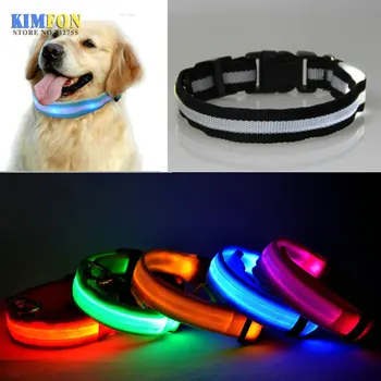 

200Pcs/Lot 2.5cm Octopus Mesh Polyester Translucent Surface Emitting LED Pet Dog Collar Rain Resistant Collar
