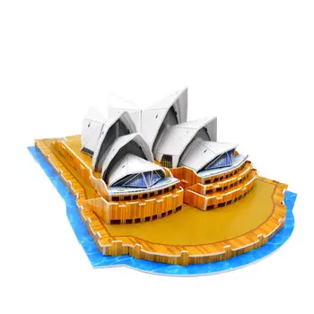 

3D Paper Puzzle of Sydney Opera House Building Assembly 3D Simulation Model Kits DIY Funny Toys For kids Gift