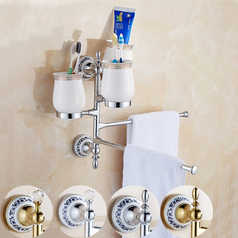 wall mounted porcelain movable Towel Rack wc Towel Bar Toilet Towel