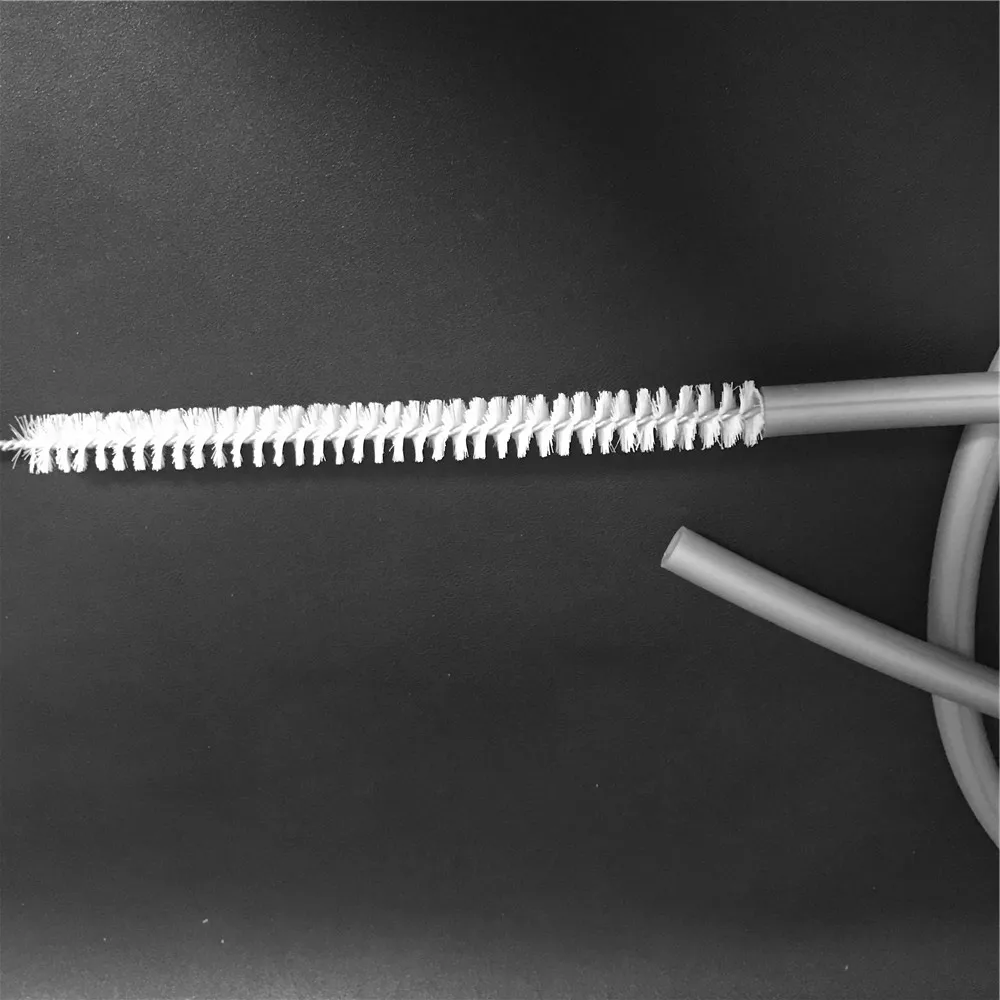 

87cm Long White Brush Tube Pipe Easy Cleaner Metal Hose Mouthpiece Smoking Weed Pipe Sheesha Hookah Pipes Wholesale Tools