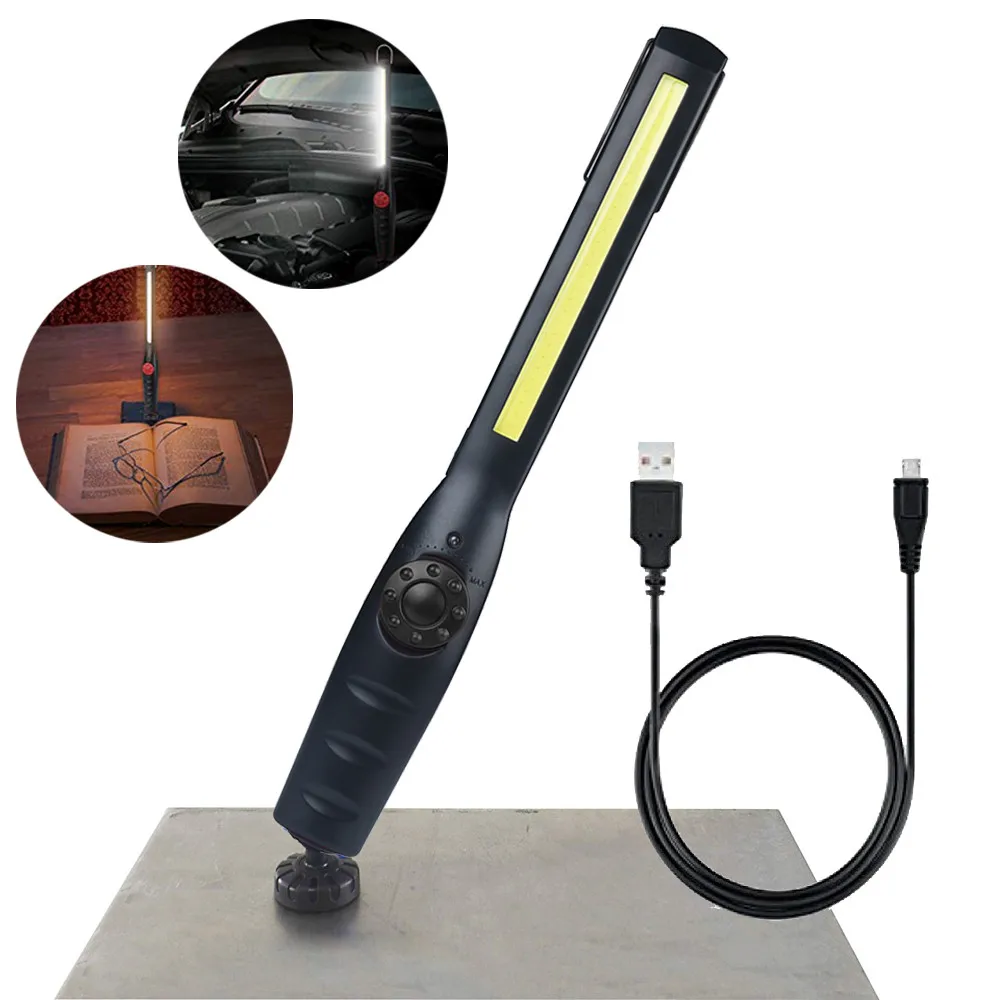 

Protable Spotlight Working Light Multifunction Rechargeable COB LED Slim Work Light Lamp Flashlight Worklight Outdoor Light