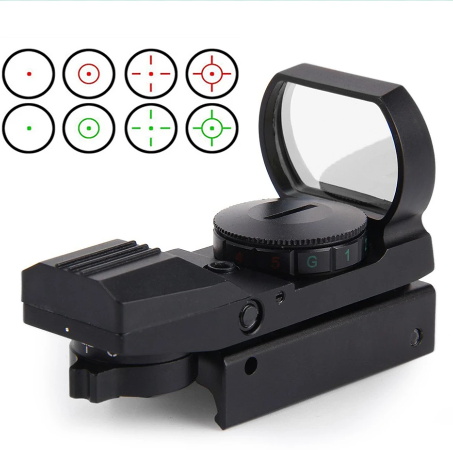 2016 Holographic Reflex 4 Reticle Red Green Dot Sight Hunting Riflescope Tactical Scope For