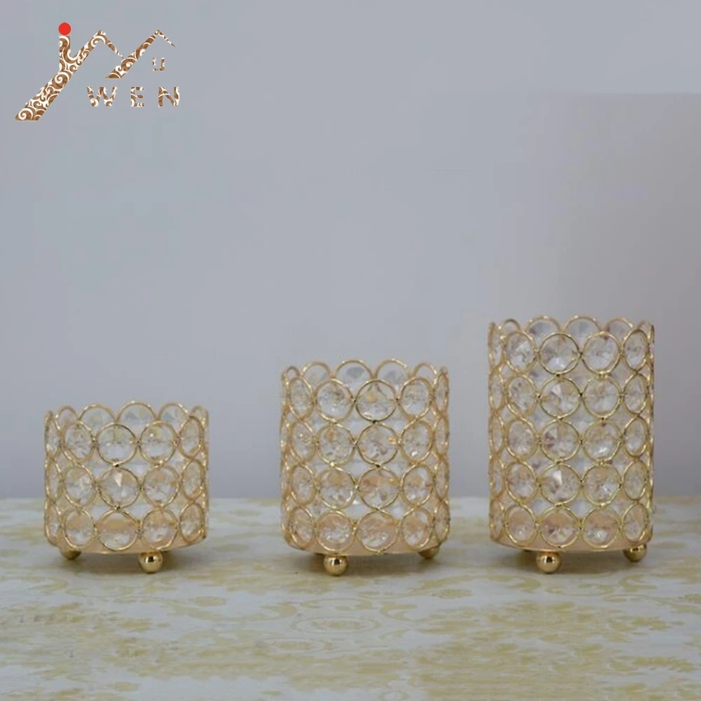 

Crystal Candle Holder Silver /Gold Candlestick Candle Lantern Wedding Centerpieces Table Candelabra For Home Party Decoration
