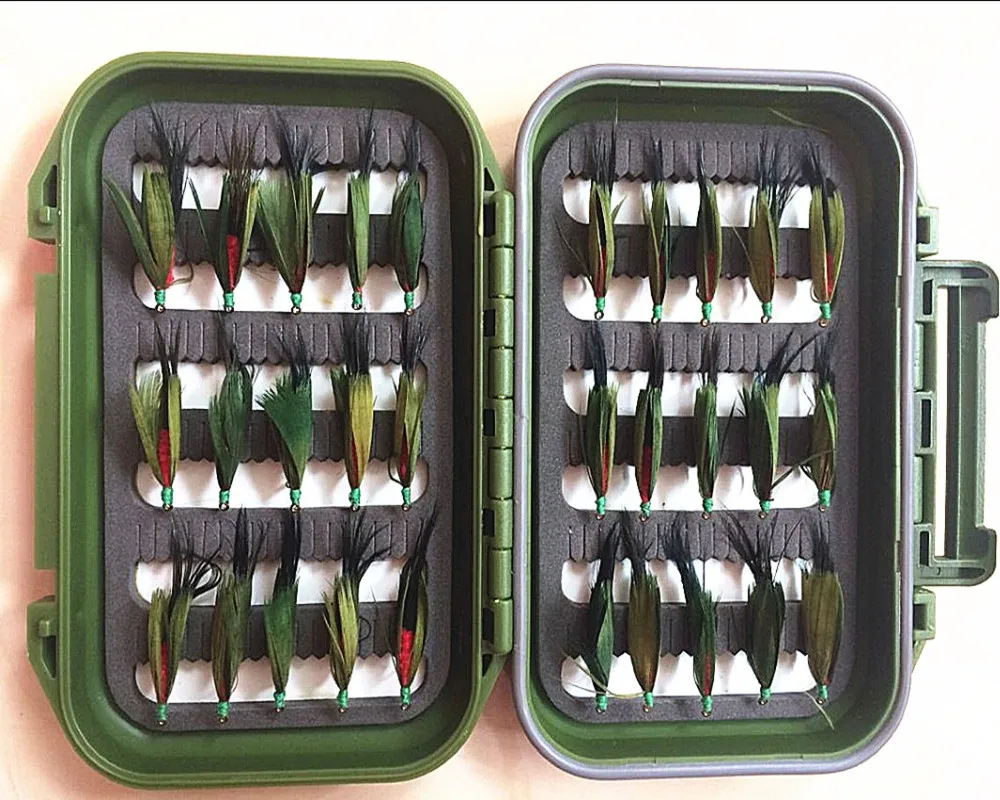 JINHONGKANG Trout Fly Fishing Lure set 40pcs Mosquito Housefly Dry Flies Artificial Realistic